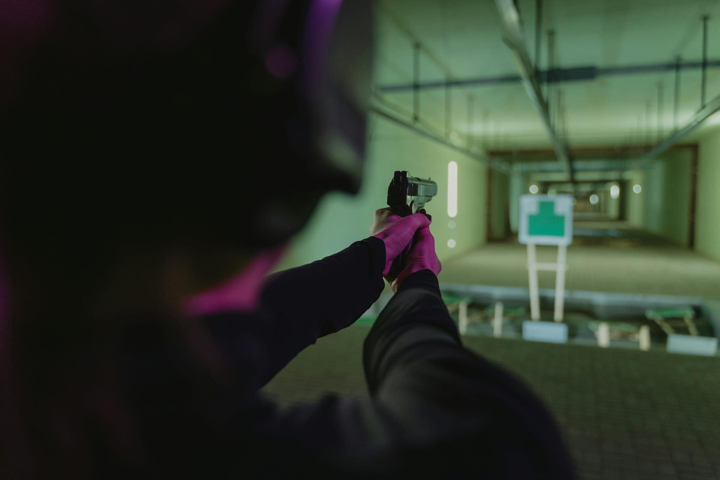 Officer during a range training session